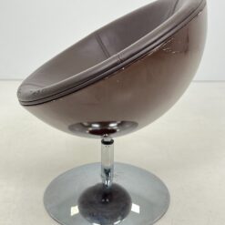 Vintažinis apvalus sukamas fotelis 65x71x77 cm, 46 cm