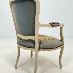 Provanso stiliaus krėslas su nertu gobelenu 50x60x89 cm, 44 cm