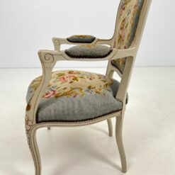 Provanso stiliaus krėslas su nertu gobelenu 50x60x89 cm, 44 cm