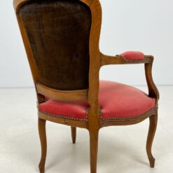 Rokoko stiliaus riešutmedžio krėsliukas 60x58x90 cm, 46 cm