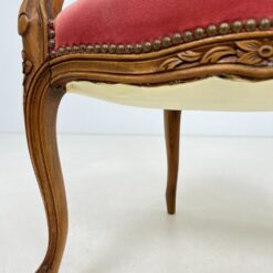 Rokoko stiliaus riešutmedžio krėsliukas 60x58x90 cm, 46 cm