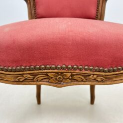 Rokoko stiliaus riešutmedžio krėsliukas 60x58x90 cm, 46 cm