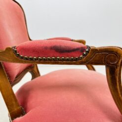 Rokoko stiliaus riešutmedžio krėsliukas 60x58x90 cm, 46 cm