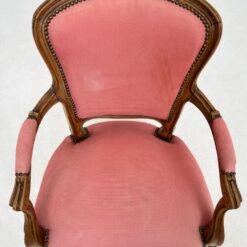 Rokoko stiliaus riešutmedžio krėsliukas 60x58x90 cm, 46 cm