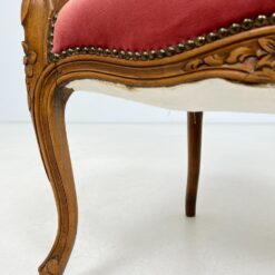 Rokoko stiliaus riešutmedžio krėsliukas 60x58x90 cm, 46 cm
