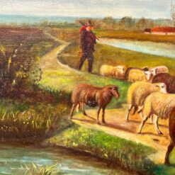 Aliejiniais dažais ant drobės tapytas paveikslas “Avys” 9x92x72 cm