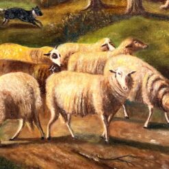 Aliejiniais dažais ant drobės tapytas paveikslas “Avys” 9x92x72 cm