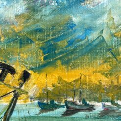 Ant drobės tapytas paveikslas “Laivas” 7x73x63 cm