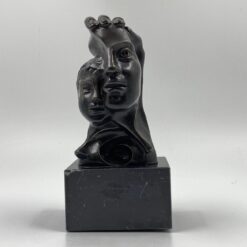 Bronzinė statula ant marmurinio postamento "Galvos" 10x12x25 cm