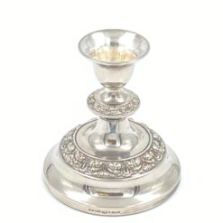 Sidabruoto metalo žvakidė 10x10x10,5 cm