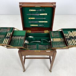 Sidabruoti stalo Robert E.Mosley-Sheffield-Shear Steel įrankiai su spintele 45x55x77 cm