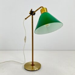 Žalvarinis, stalinis šviestuvas reguliuojamo aukščio 16,5x27x53-81 cm