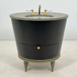 Apvali vonios spintelė su praustuvu ir maišytuvu 92x92x103,5 cm