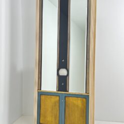 Medinė sendinta sienos apdaila su veidrodžiais 6,5x104x247 cm