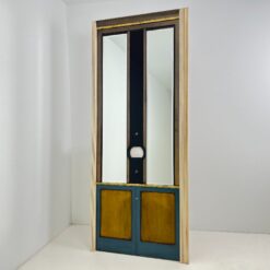 Medinė sendinta sienos apdaila su veidrodžiais 6,5x104x247 cm