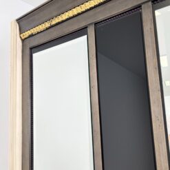 Medinė sendinta sienos apdaila su veidrodžiais 6,5x104x247 cm