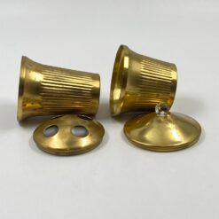 Sendinto žalvario indo dantų šepetėliams 8,5×8,5×12 cm ir dėžutės 9,5×9,5×11 cm 2 vnt. komplektas