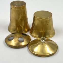 Sendinto žalvario indo dantų šepetėliams 8,5×8,5×12 cm ir dėžutės 9,5×9,5×11 cm 2 vnt. komplektas