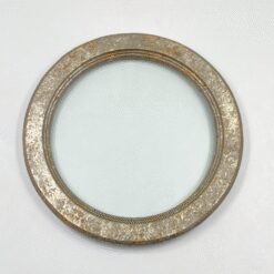 Pakabinamas apvalus sendintas medinis rėmas 2x26x26 cm