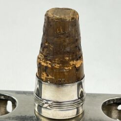 Sidabruoto metalo stovo ir 6 vnt. kamščių komplektas 5x24x16,5 cm