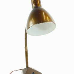 Vintažinis bronzos spalvos reguliuojamas stalinis šviestuvas 31x15x50 cm