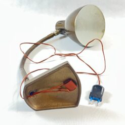 Vintažinis bronzos spalvos reguliuojamas stalinis šviestuvas 31x15x50 cm