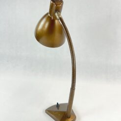 Vintažinis bronzos spalvos reguliuojamas stalinis šviestuvas 31x15x50 cm