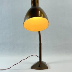 Vintažinis bronzos spalvos reguliuojamas stalinis šviestuvas 31x15x50 cm