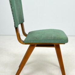 Vintažinė medinė kėdė su dirbtine oda 51,5x42x81,5 cm, 45 cm