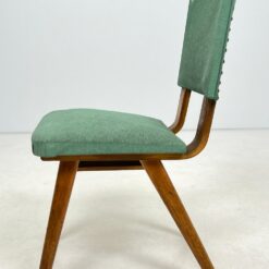 Vintažinė medinė kėdė su dirbtine oda 51,5x42x81,5 cm, 45 cm