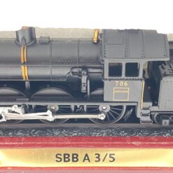 Atlas Editions lokomotyvo modeliukas SBB A 3/5 dėžutėje 6,5x26x9 cm