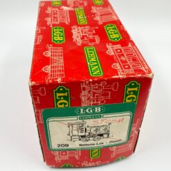 Vintažinis Lehmann LGB 2 dalių rinkinys: lokomotyvas 99 5001 su dėžute 12,5x24x15 cm ir 300 mm 10000×12 vnt. tiesūs bėgiai su dėžute 10,5x36x13,5 cm