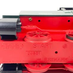 Vintažinis Lehmann LGB 2 dalių rinkinys: lokomotyvas 99 5001 su dėžute 12,5x24x15 cm ir 300 mm 10000×12 vnt. tiesūs bėgiai su dėžute 10,5x36x13,5 cm