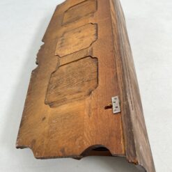 Ąžuolinė sieninė kabykla su penkiais žalvario kabliukais 22x98x33 cm