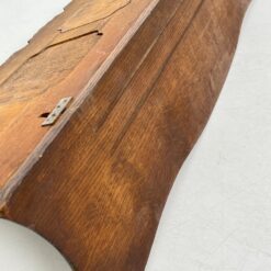 Ąžuolinė sieninė kabykla su penkiais žalvario kabliukais 22x98x33 cm