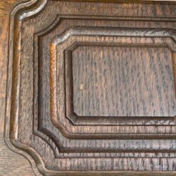 Ąžuolinė sieninė kabykla su penkiais žalvario kabliukais 22x98x33 cm