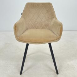 Modernus juodo metalinio rėmo krėslas su veliūru 60x59x86 cm, 50 cm