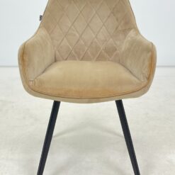 Modernus juodo metalinio rėmo krėslas su veliūru 60x59x86 cm, 50 cm