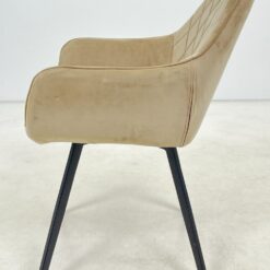 Modernus juodo metalinio rėmo krėslas su veliūru 60x59x86 cm, 50 cm