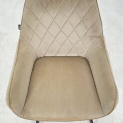 Modernus juodo metalinio rėmo krėslas su veliūru 60x59x86 cm, 50 cm