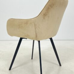 Modernus juodo metalinio rėmo krėslas su veliūru 60x59x86 cm, 50 cm