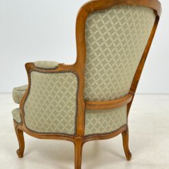 Riešutmedžio rėmo fotelis su gobelenu 80x68x93 cm, 43 cm