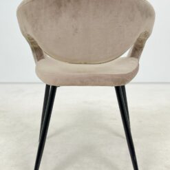 Modernus juodo metalinio rėmo krėslas su veliūru 55x57x78 cm, 48,5 cm