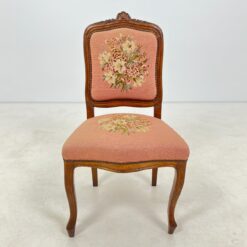 Ąžuolinio rėmo kėdė su austu gėlių raštų gobelenu 45x48x89 cm, 47 cm