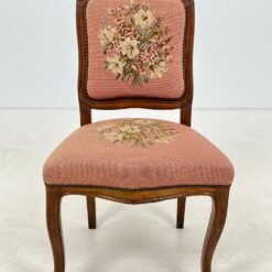 Ąžuolinio rėmo kėdė su austu gėlių raštų gobelenu 45x48x89 cm, 47 cm