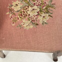 Ąžuolinio rėmo kėdė su austu gėlių raštų gobelenu 45x48x89 cm, 47 cm