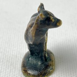 Žalvarinė elniuko statulėlė 2,5×3,5×4,5 cm