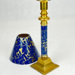 Žalvarinė žvakidė su nuimamu gaubtu 13x13x24 cm