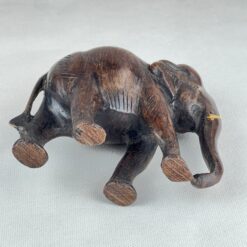 Medinė dramblio statula 6x14x13 cm