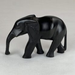 Medinė juodos spalvos dramblio statula 7×19,5×12,5 cm